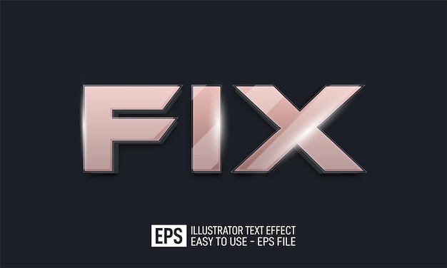 Creative 3d style fix glass editable text effect template