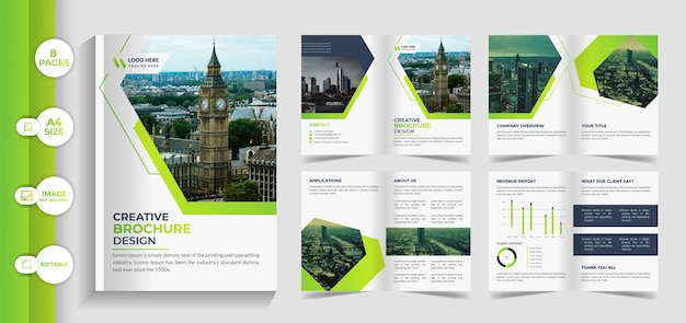 Creative 8page brochure template design