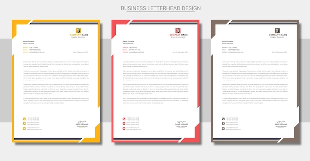 Creative a4 business letterhead design print ready vector