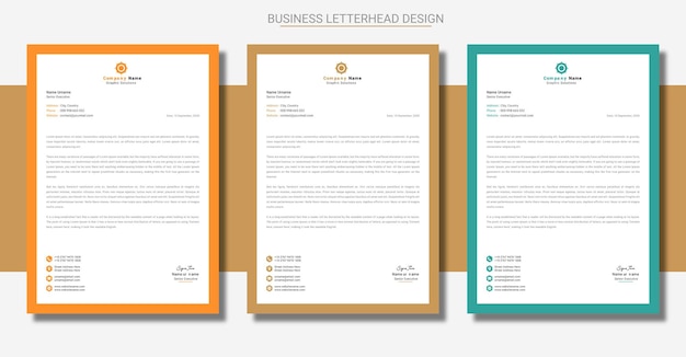 Creative a4 business letterhead printready design