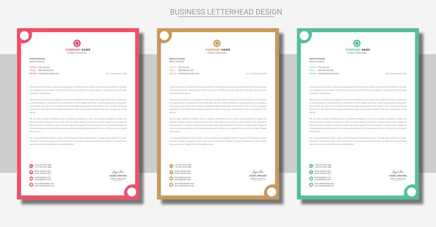 Creative a4 business letterhead printready design