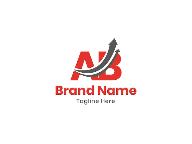 Creative AB logo design Logotype BA initial based vector icon linked arrow icon