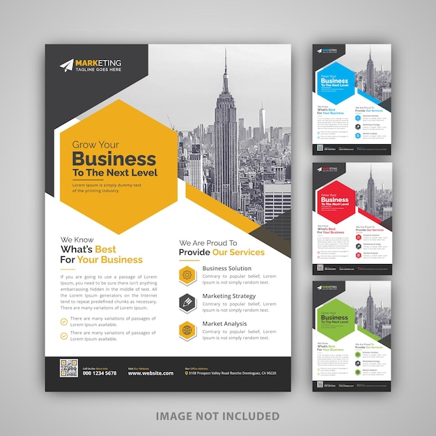 Creative Abstract Corporate Business Flyer Template Layout