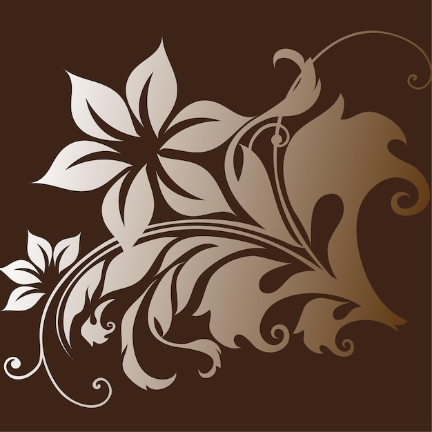 creative abstract flower brown grident wallpaper background vector design