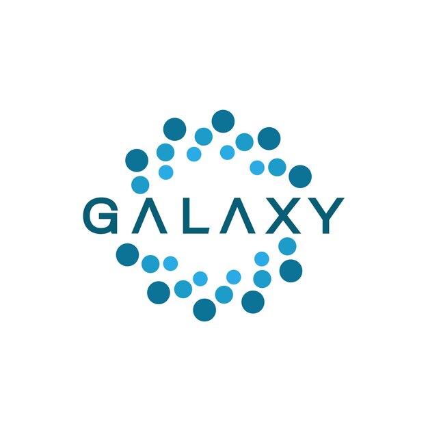 Creative and abstract galaxy for solar system and universe logo design vector editable