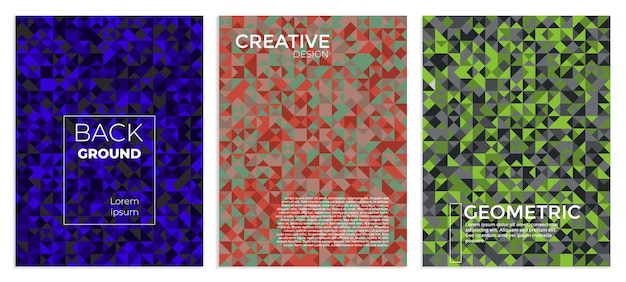 Vector creative abstract geometric poster design