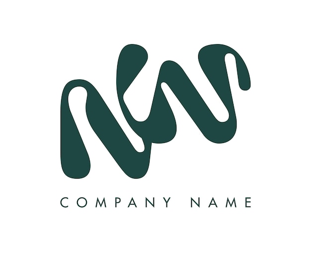 Creative Abstract Initial Letter NW Logo Design