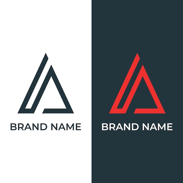 Creative abstract logo template design element initial letter A geometric or minimalist monogram with trendy style modern font Logo for business business or identity card branding and company