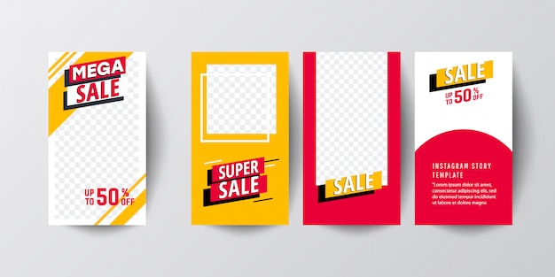 Vector creative abstract modern graphic stories sets. template set with liquid modern gradient banners