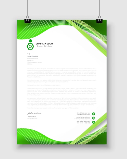 creative abstract professional corporate modern business proposal letterhead design template