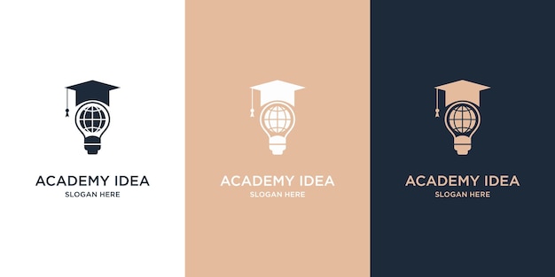 Creative Academy Idea Premium Logo Design.