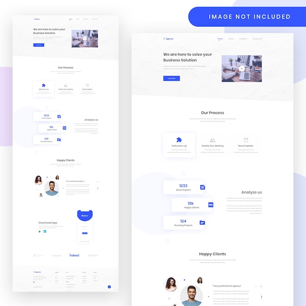 Creative agency landing page design