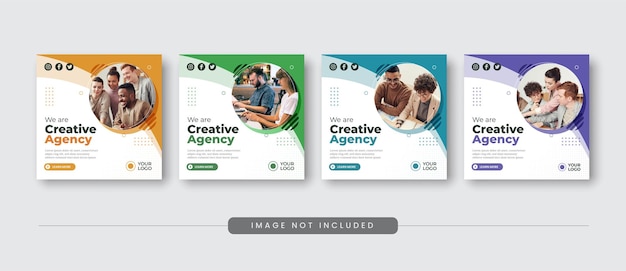 Creative agency social media post design templates