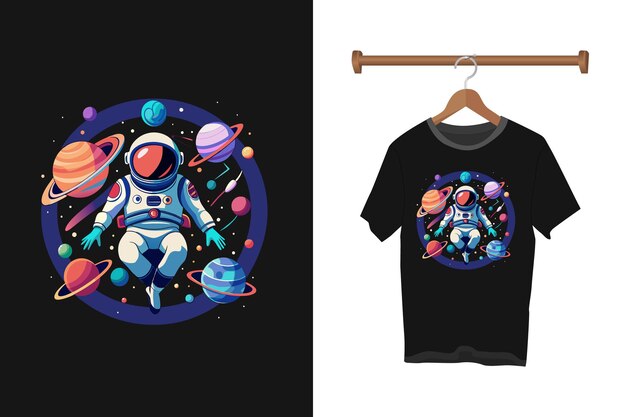 Vector creative astronomy tshirt design vector