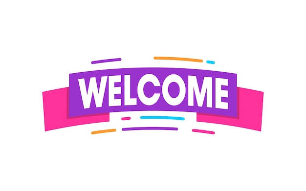 CREATIVE BANNER WELCOME CLIP ART SIGN 5