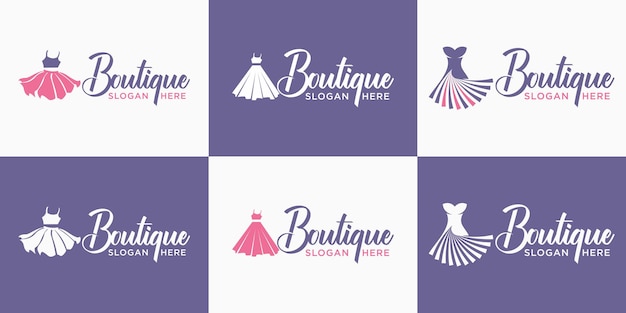 Creative beautiful women's clothing logo boutique logo vector logo design for fashion designers