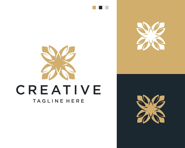 Creative beauty flower logo design