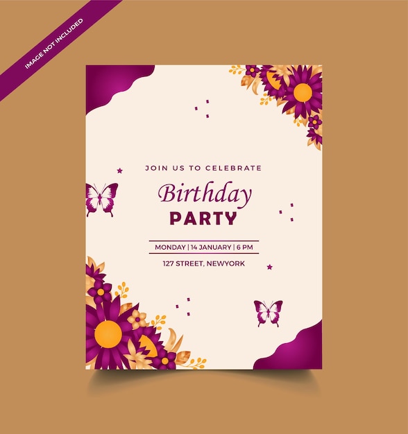 Creative birthday party flyer