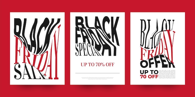 Creative Black Friday Sale Banner or Poster Set Poster Flyer Brochure or Social Media Template Design for Black Friday Campaign Promotion and Advertising