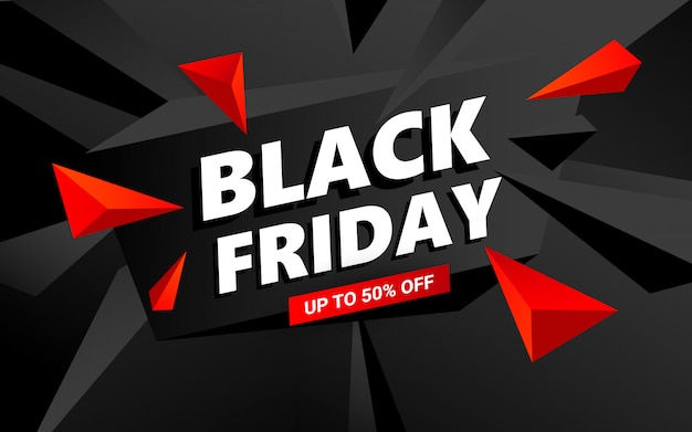 Creative Black Friday sale banner template. 