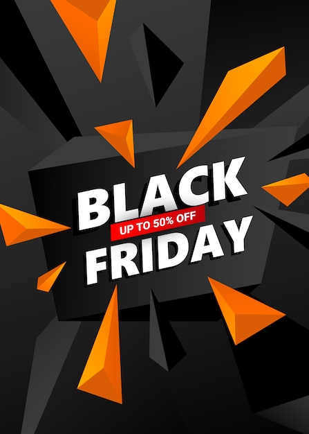 Creative Black Friday sale banner template. 