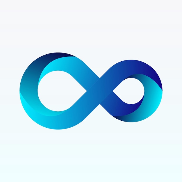 Creative blue infinity logo vector design