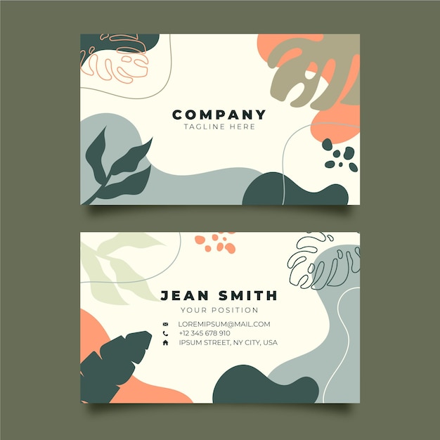 Creative botanical business card template