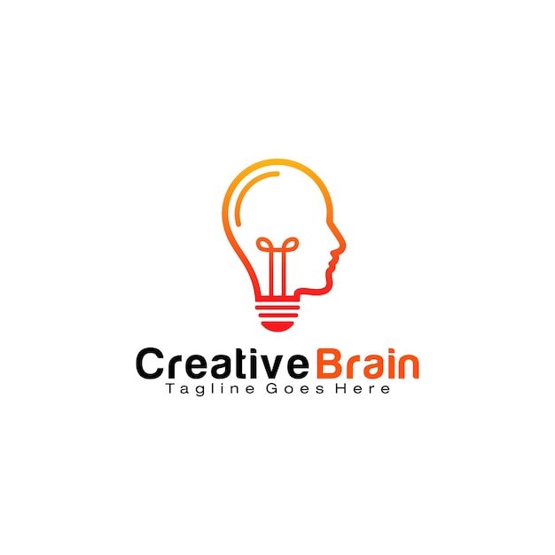 Creative Brain logo design template