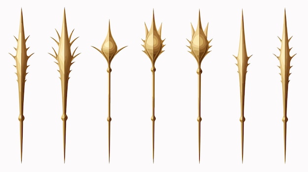 Vector creative brass spike vector illustration cartoon