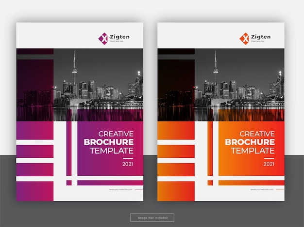 Creative brochure cover annual report flyer template