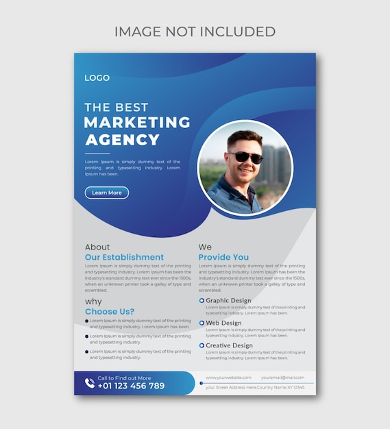 Creative Business agency flyer template or brochure cover