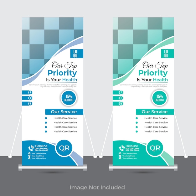 Creative Business Agency RollUp Banner Design Stands Template Layout