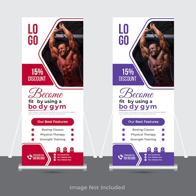 Creative Business Agency RollUp Banner Design Stands Template Layout