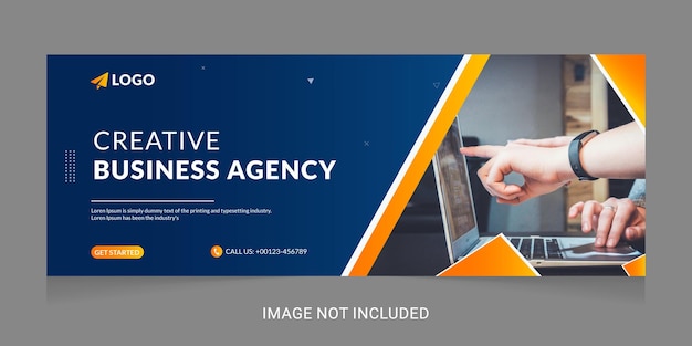 Creative business agency social media Facebook cover banner template