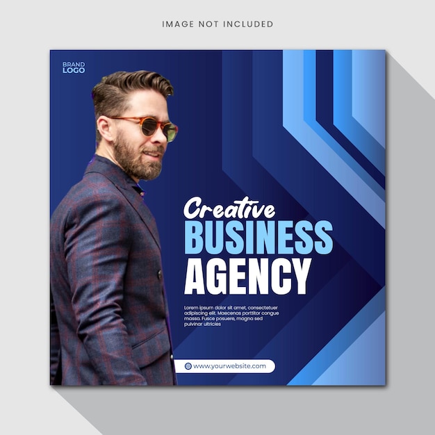 Vector creative business agency social media post template