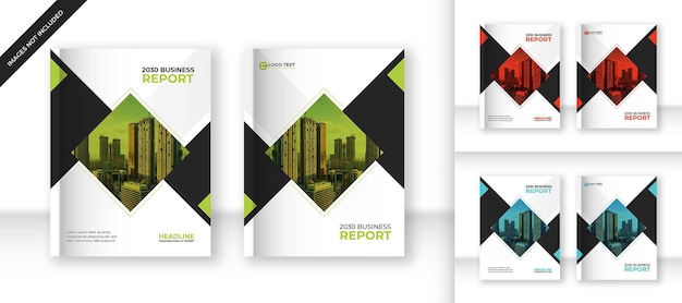 Creative business annual report, book cover design template