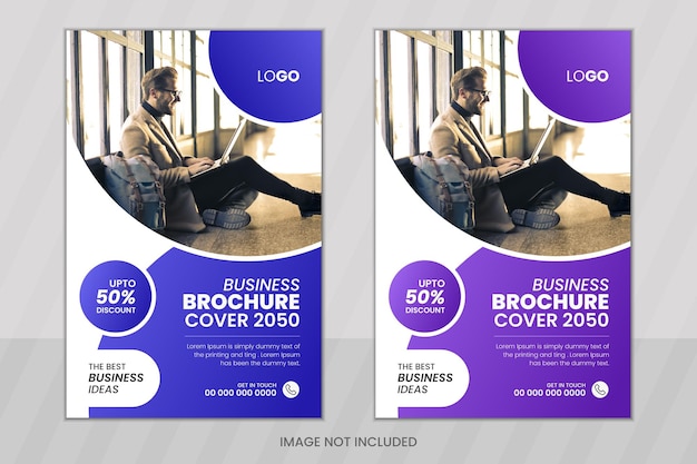 Creative business book cover design and modern company profile brochure cover template