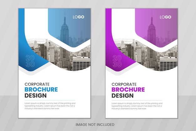 Creative business book cover design and modern company profile brochure cover template