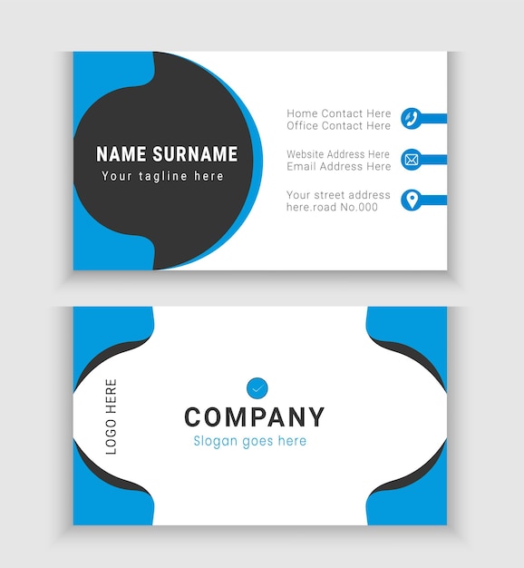 creative business card design and simple clean visiting template vector design