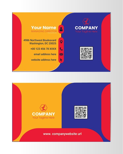 Creative business card design template vector