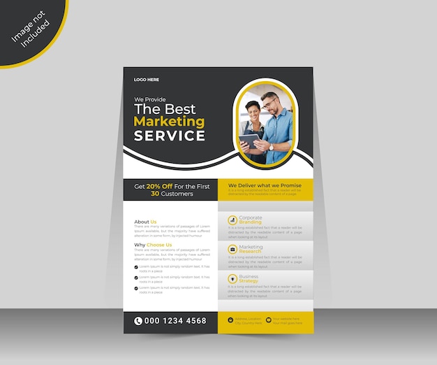 Creative business corporate digital marketing agency flyer or best business company flyer template