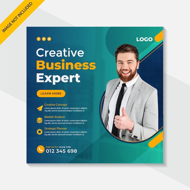 Creative Business Expert Instagram post and social media banner template