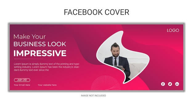 creative business face book cover design roll up banner