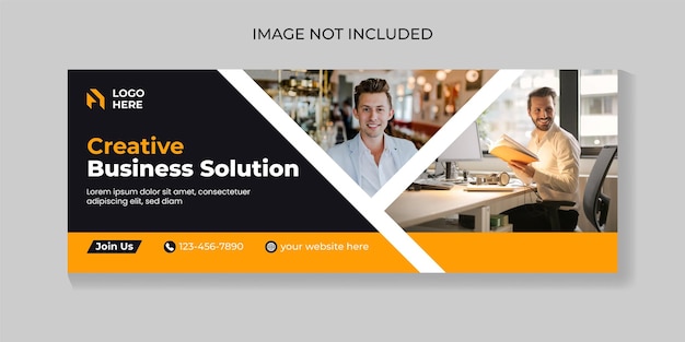 Creative business facebook cover design and corporate web banner template