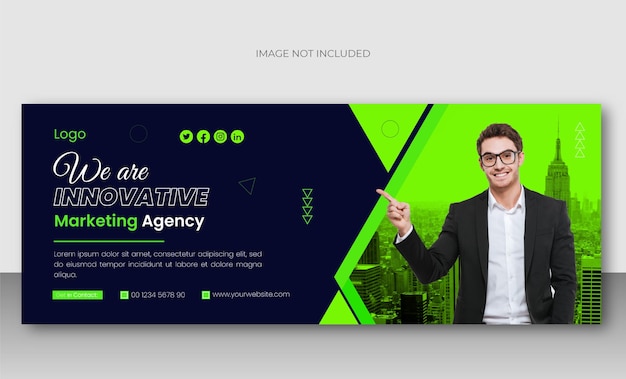 Creative business Facebook cover design template