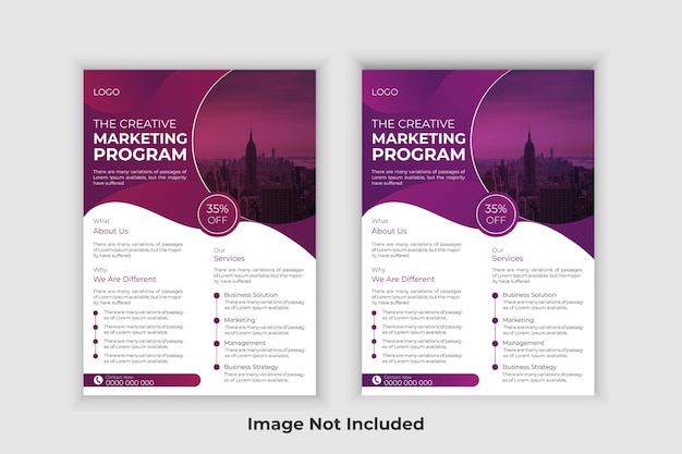 Creative business flyer design or brochure cover template