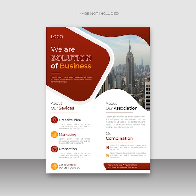 Creative business flyer design template or brochure cover