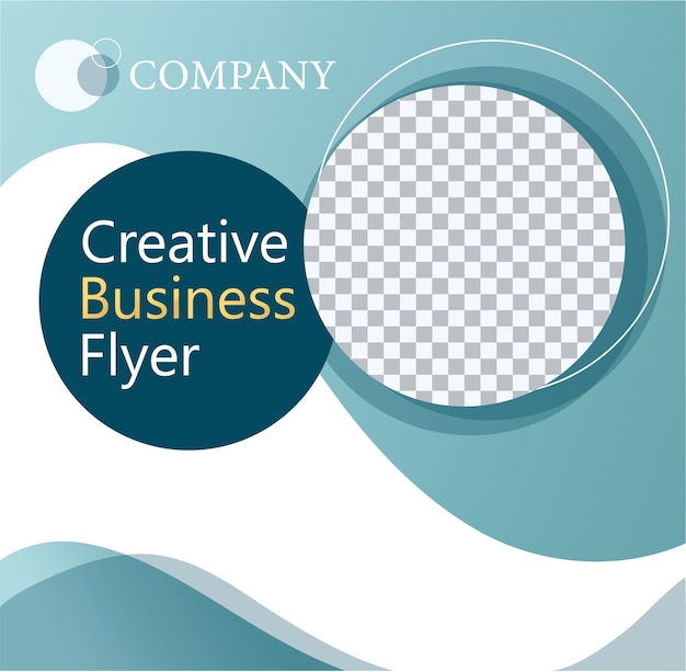 Vector creative business flyer template for business flyer in calm blue shades