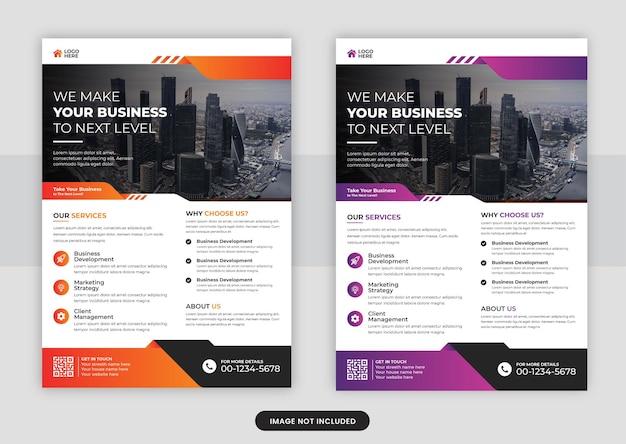 Creative business flyer template design