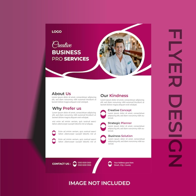 creative business flyer template with gradient color vector design